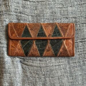 Snakeskin Patchwork Clutch